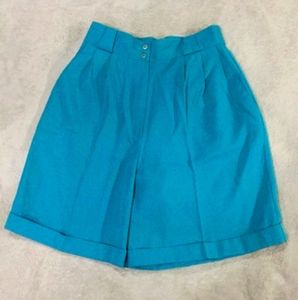 Vintage Shorts High Waist Aqua 8